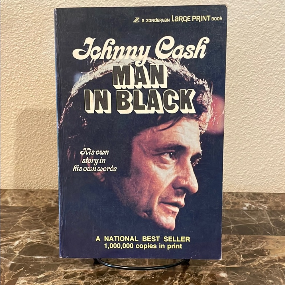 Vintage Johnny Cash 'Man in Black' Book